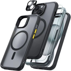 Hurtownia GSM - Set husă + sticlă pentru ecran + protecție pentru obiectiv ESR Classic Pro Set Halolock MagSafe Apple iPhone 15 Frosted Black - ESR801 - {ean13} - Hurt