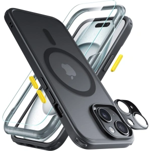 Hurtownia GSM - Set husă + sticlă pentru ecran + protecție pentru obiectiv ESR Classic Pro Set Halolock MagSafe Apple iPhone 15 Frosted Black - ESR801 - {ean13} - Hurt