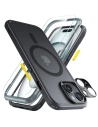 Hurtownia GSM - Sada pouzdra + sklo na displej + ochrana objektivu ESR Classic Pro Set Halolock MagSafe Apple iPhone 15 Frosted Black - ESR801 - {ean13} - Hurt