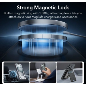 Hurtownia GSM - Set husă + sticlă pentru ecran + protecție pentru obiectiv ESR Classic Pro Set Halolock MagSafe Apple iPhone 15 Frosted Black - ESR801 - {ean13} - Hurt