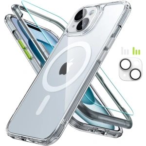Hurtownia GSM - Set husă + sticlă pentru ecran + protecție pentru obiectiv ESR Classic Pro Set Halolock MagSafe Apple iPhone 15 Clear - ESR802 - {ean13} - Hurt
