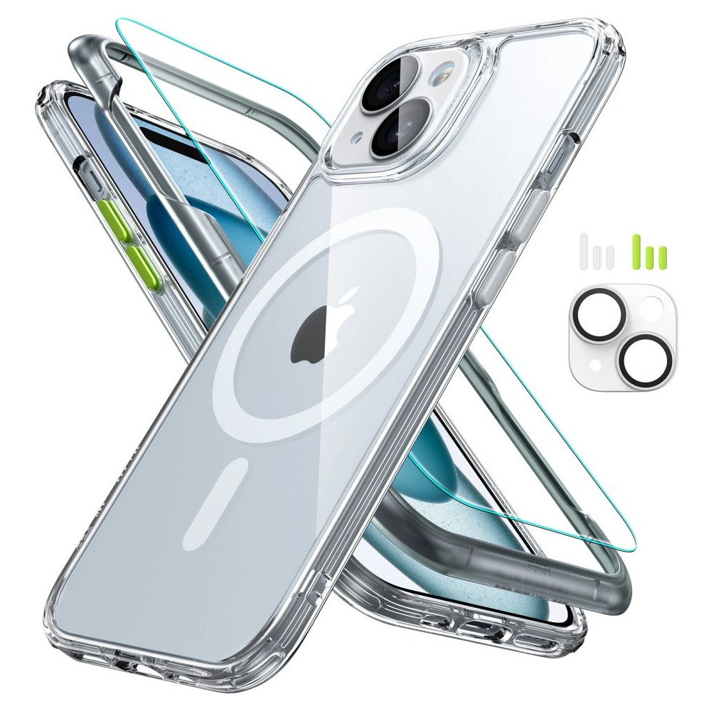 Hurtownia GSM - Zestaw etui + szkło na ekran + osłona na obiektyw ESR Classic Pro Set Halolock MagSafe Apple iPhone 15 Clear - ESR802 - {ean13} - Hurt