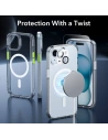 Hurtownia GSM - Zestaw etui + szkło na ekran + osłona na obiektyw ESR Classic Pro Set Halolock MagSafe Apple iPhone 15 Clear - ESR802 - {ean13} - Hurt