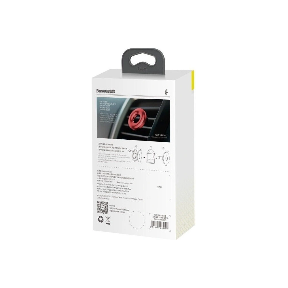 Wholesale Baseus Circle Car Air Freshener Holder Red - BSU668RED - {ean13} - Hurt