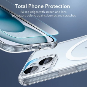 Hurtownia GSM - Set husă + sticlă pentru ecran + protecție pentru obiectiv ESR Classic Pro Set Halolock MagSafe Apple iPhone 15 Clear - ESR802 - {ean13} - Hurt