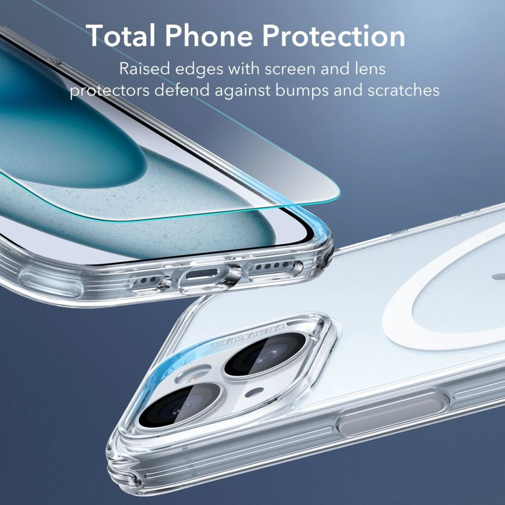 Hurtownia GSM - Zestaw etui + szkło na ekran + osłona na obiektyw ESR Classic Pro Set Halolock MagSafe Apple iPhone 15 Clear - ESR802 - {ean13} - Hurt