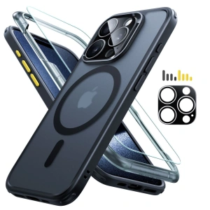 Hurtownia GSM - Set husă + sticlă pentru ecran + protecție pentru obiectiv ESR Classic Pro Set Halolock MagSafe Apple iPhone 15 Pro Frosted Black - ESR803 - {ean13} - Hurt
