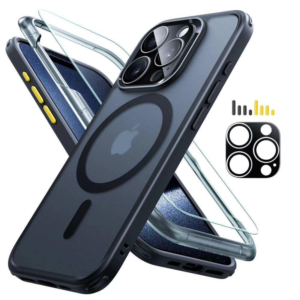 Hurtownia GSM - Set husă + sticlă pentru ecran + protecție pentru obiectiv ESR Classic Pro Set Halolock MagSafe Apple iPhone 15 Pro Frosted Black - ESR803 - {ean13} - Hurt