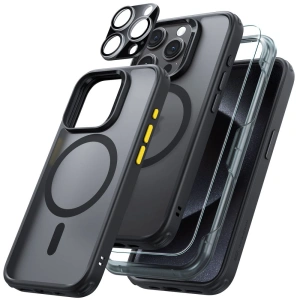 Hurtownia GSM - Set husă + sticlă pentru ecran + protecție pentru obiectiv ESR Classic Pro Set Halolock MagSafe Apple iPhone 15 Pro Frosted Black - ESR803 - {ean13} - Hurt