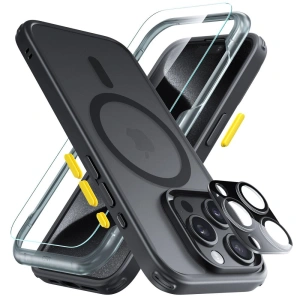 Hurtownia GSM - Set husă + sticlă pentru ecran + protecție pentru obiectiv ESR Classic Pro Set Halolock MagSafe Apple iPhone 15 Pro Frosted Black - ESR803 - {ean13} - Hurt
