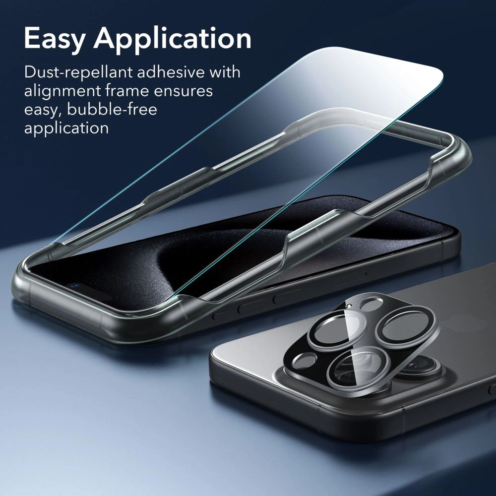 Hurtownia GSM - Set husă + sticlă pentru ecran + protecție pentru obiectiv ESR Classic Pro Set Halolock MagSafe Apple iPhone 15 Pro Frosted Black - ESR803 - {ean13} - Hurt