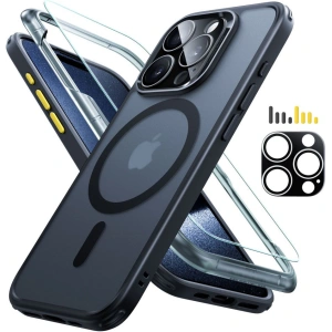 Hurtownia GSM - Set etui + sticlă pentru ecran + protecție pentru obiectiv ESR Classic Pro Set Halolock MagSafe Apple iPhone 15 Pro Max Frosted Black - ESR804 - {ean13} - Hurt