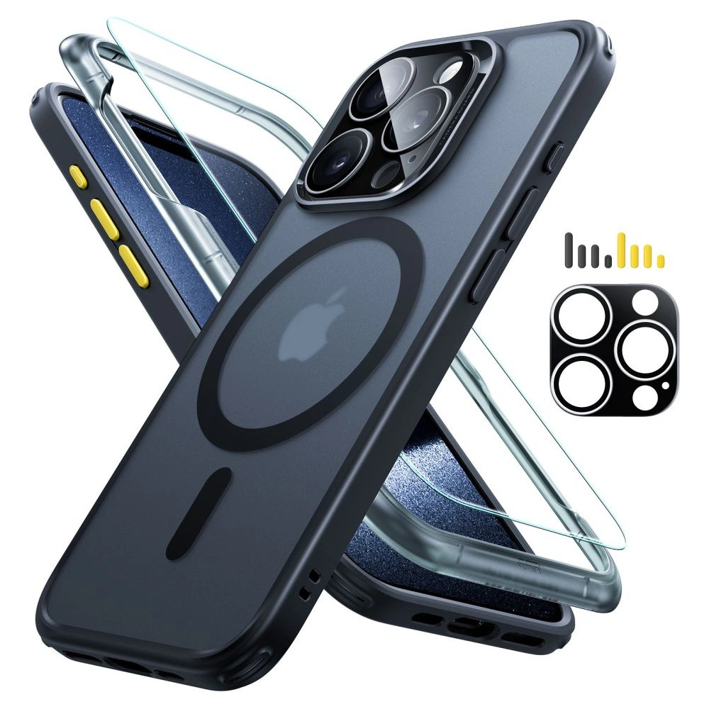 Hurtownia GSM - Zestaw etui + szkło na ekran + osłona na obiektyw ESR Classic Pro Set Halolock MagSafe Apple iPhone 15 Pro Max Frosted Black - ESR804 - {ean13} - Hurt