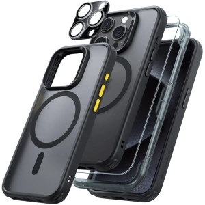 Hurtownia GSM - Set etui + sticlă pentru ecran + protecție pentru obiectiv ESR Classic Pro Set Halolock MagSafe Apple iPhone 15 Pro Max Frosted Black - ESR804 - {ean13} - Hurt