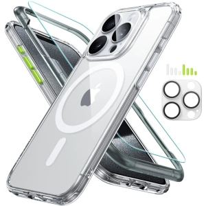 Hurtownia GSM - Set husă + sticlă pentru ecran + protecție pentru obiectiv ESR Classic Pro Set Halolock MagSafe Apple iPhone 15 Pro Max Clear - ESR805 - {ean13} - Hurt