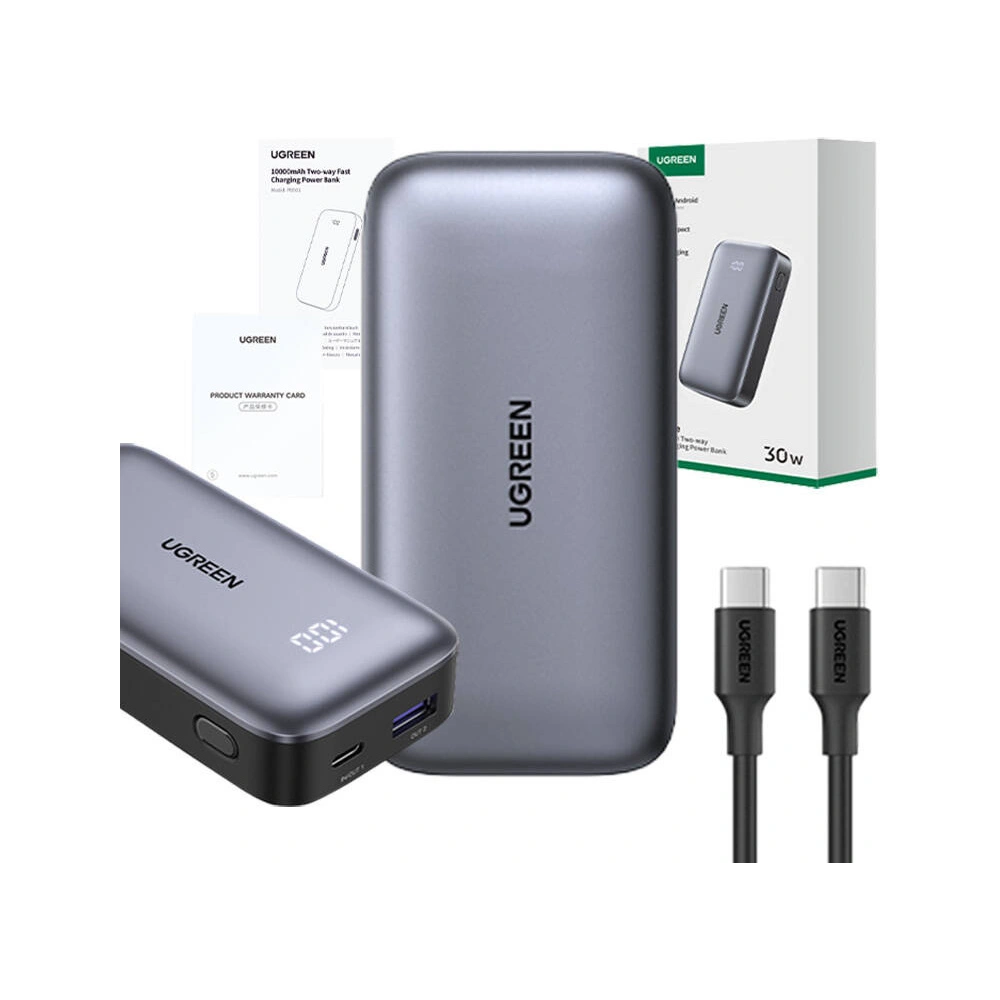 Hurtownia GSM - Powerbank 10000mAh UGREEN Nexode PB502 USB-A, USB-C 30W PD schwarz - UGR1828 - {ean13} - Hurt
