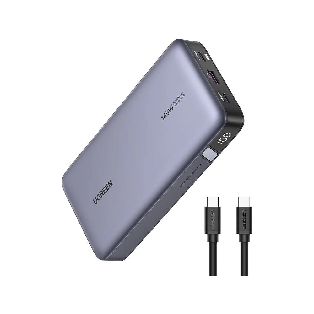Hurtownia GSM - Powerbank 25000mAh UGREEN PB205, USB-A, 2xUSB-C 145W PD šedý - UGR1831 - {ean13} - Hurt
