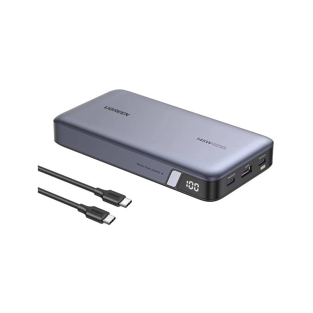 Hurtownia GSM - Powerbank 25000mAh UGREEN PB205, USB-A, 2xUSB-C 145W PD szary - UGR1831 - {ean13} - Hurt