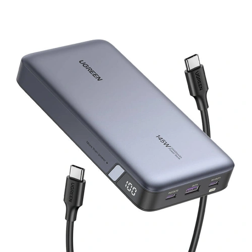 Powerbank 25000mAh UGREEN PB205, USB-A, 2xUSB-C 145W PD szary - Powerbanki - Ugreen