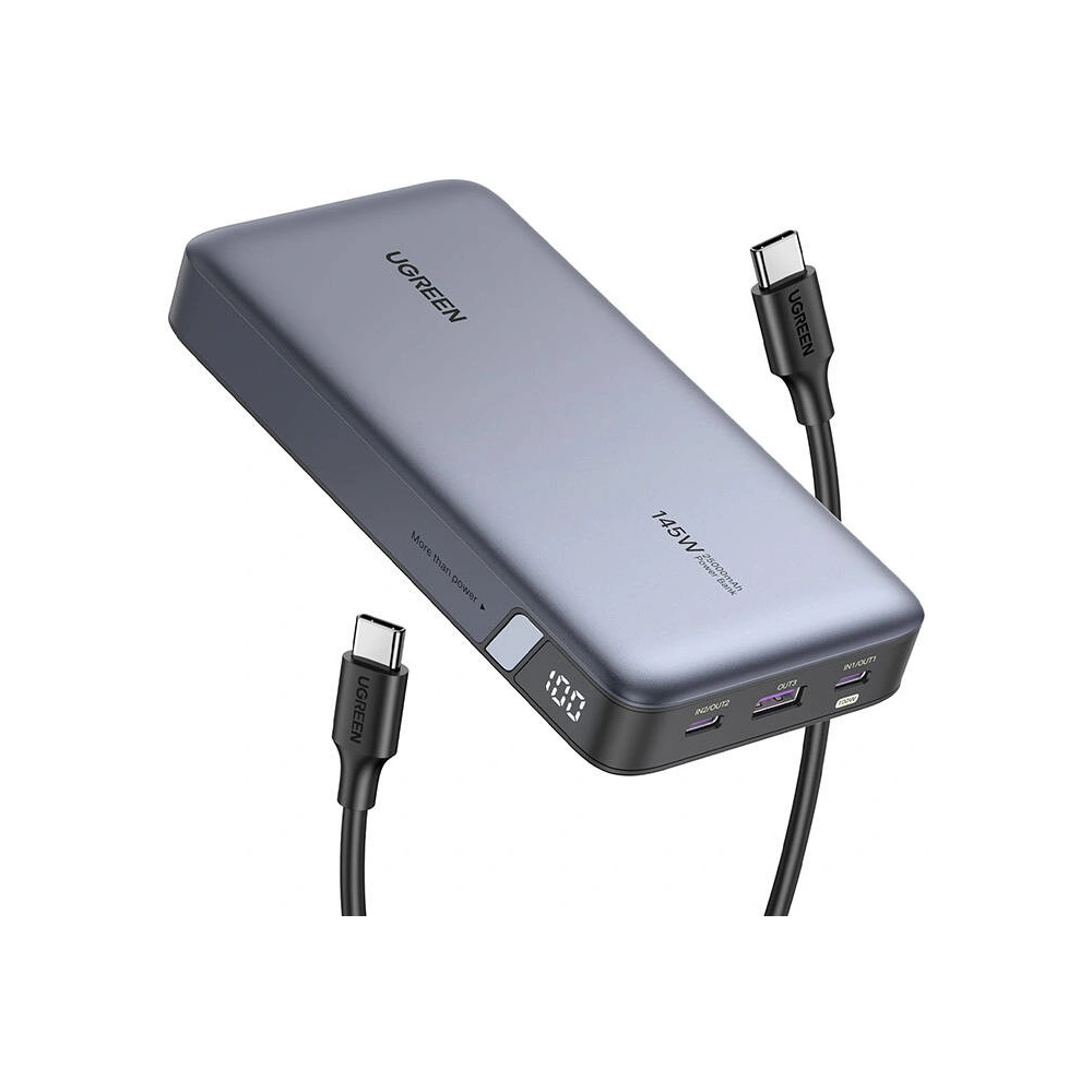 Hurtownia GSM - Powerbank 25000mAh UGREEN PB205, USB-A, 2xUSB-C 145W PD szary - UGR1831 - {ean13} - Hurt