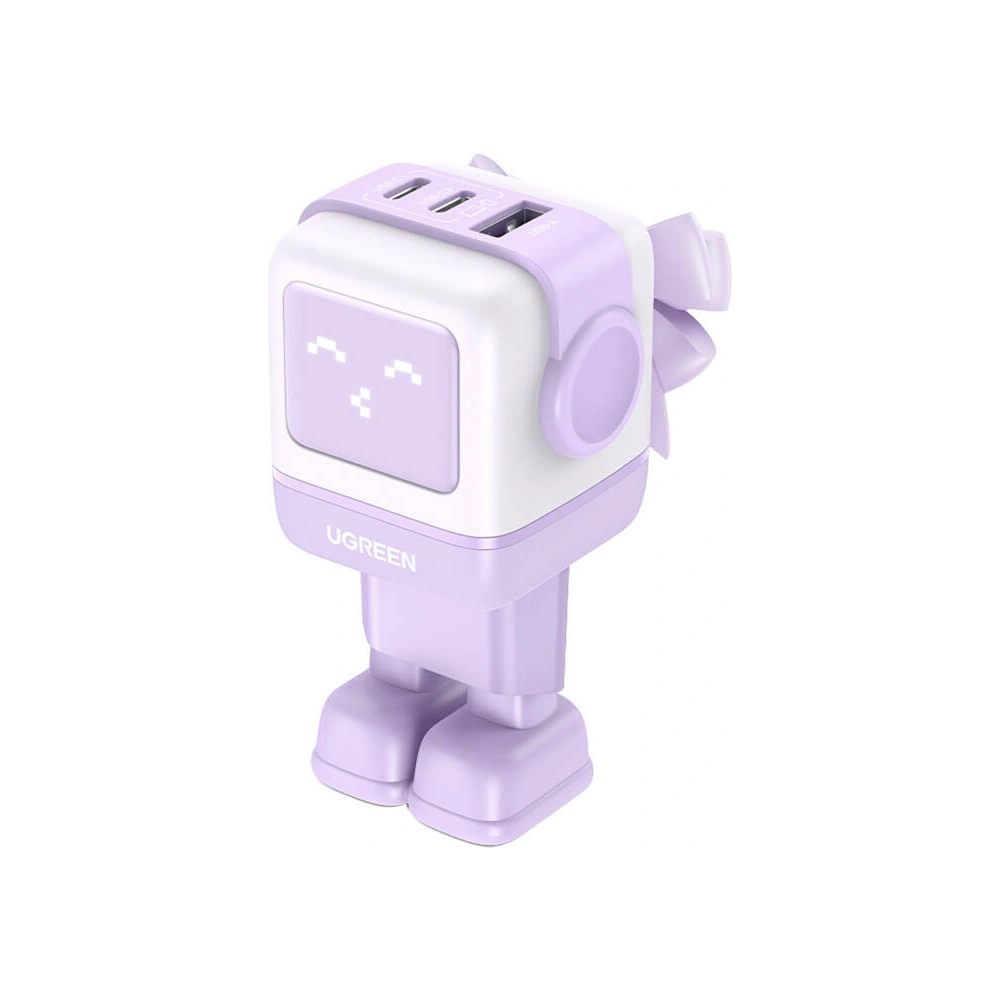 Hurtownia GSM - UGREEN Nexode Robot GaN hálózati töltő 2xUSB-A, USB-C 65W lila - UGR1834 - {ean13} - Hurt