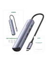 Wholesale UGREEN Revodok CM418 hub USB-C / 2xUSB-A, HDMI 4K30Hz, RJ45 1Gbps, PD 100W grey - UGR1835 - {ean13} - Hurt