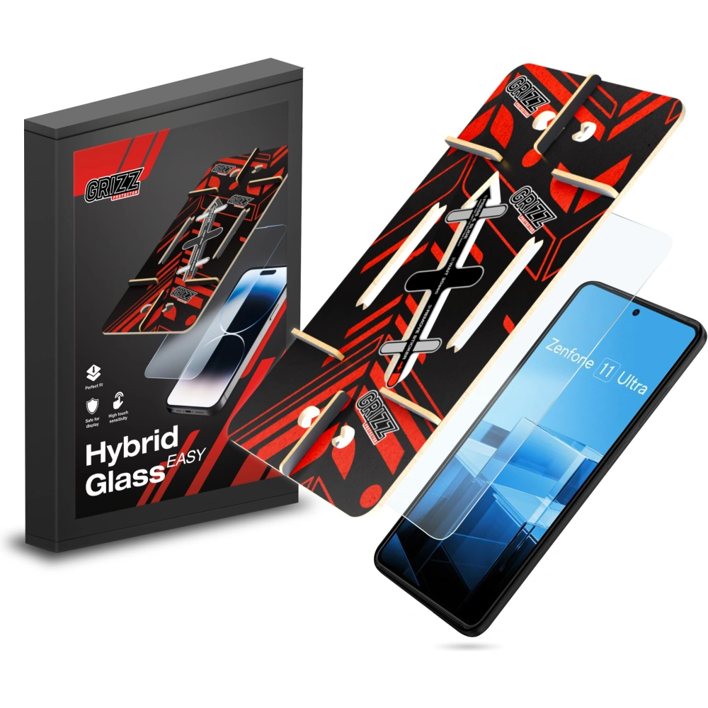 Hurtownia GSM - Hybridní sklo GrizzGlass HybridGlass Easy pro Asus Zenfone 11 Ultra - GRZ9996 - {ean13} - Hurt