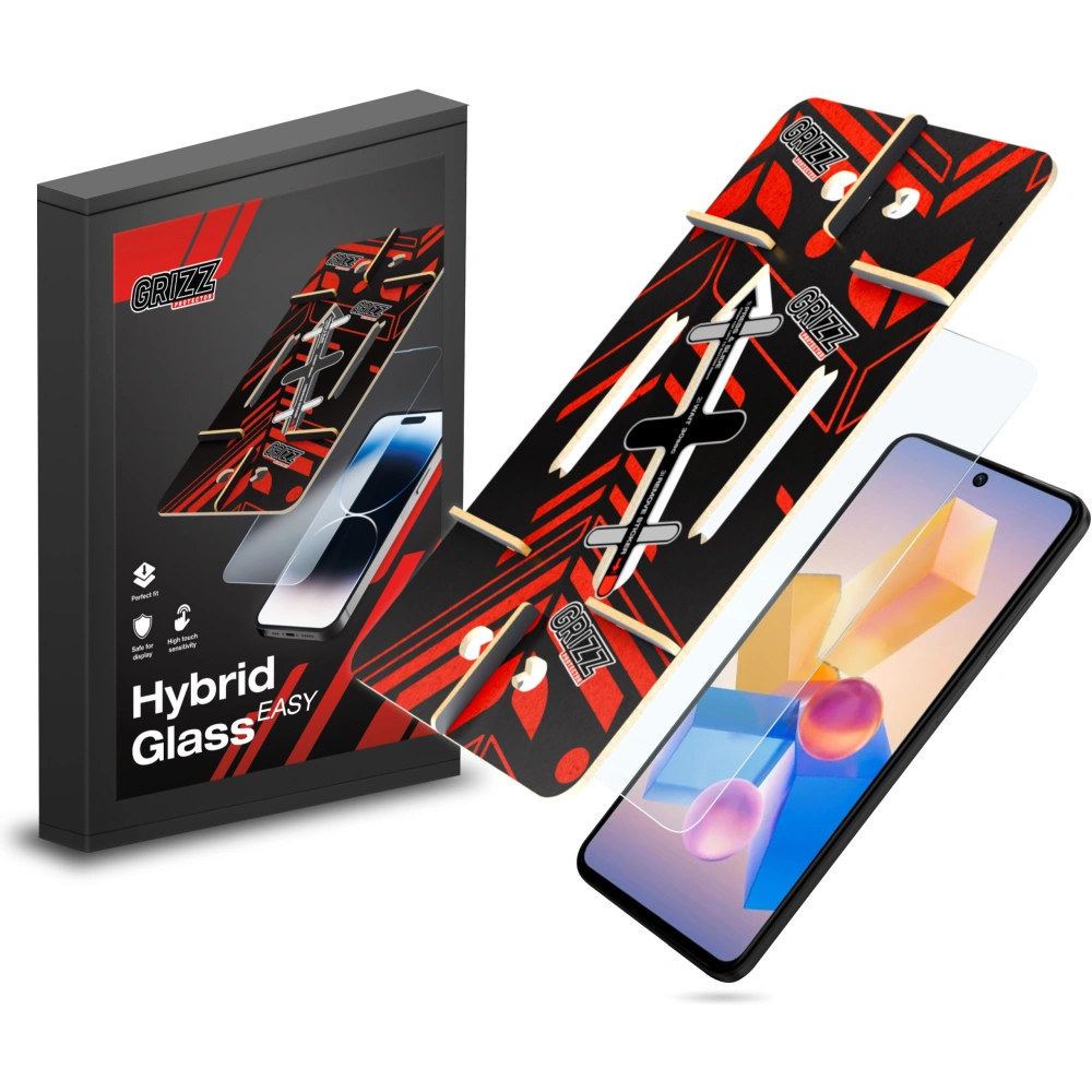Hurtownia GSM - Hybrydní sklo GrizzGlass HybridGlass Easy pro Infinix Hot 40 Pro - GRZ10002 - {ean13} - Hurt