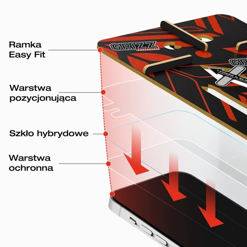 Szkło hybrydowe GrizzGlass HybridGlass Easy do Infinix Hot 40 Pro