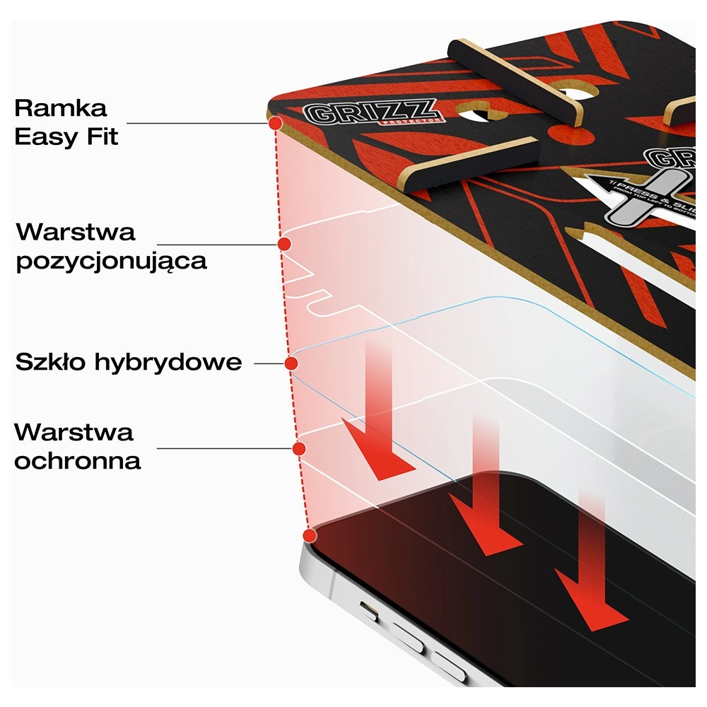 Hurtownia GSM - Hybriertes Glas GrizzGlass HybridGlass Easy für Ulefone Armor 24 - GRZ10007 - {ean13} - Hurt