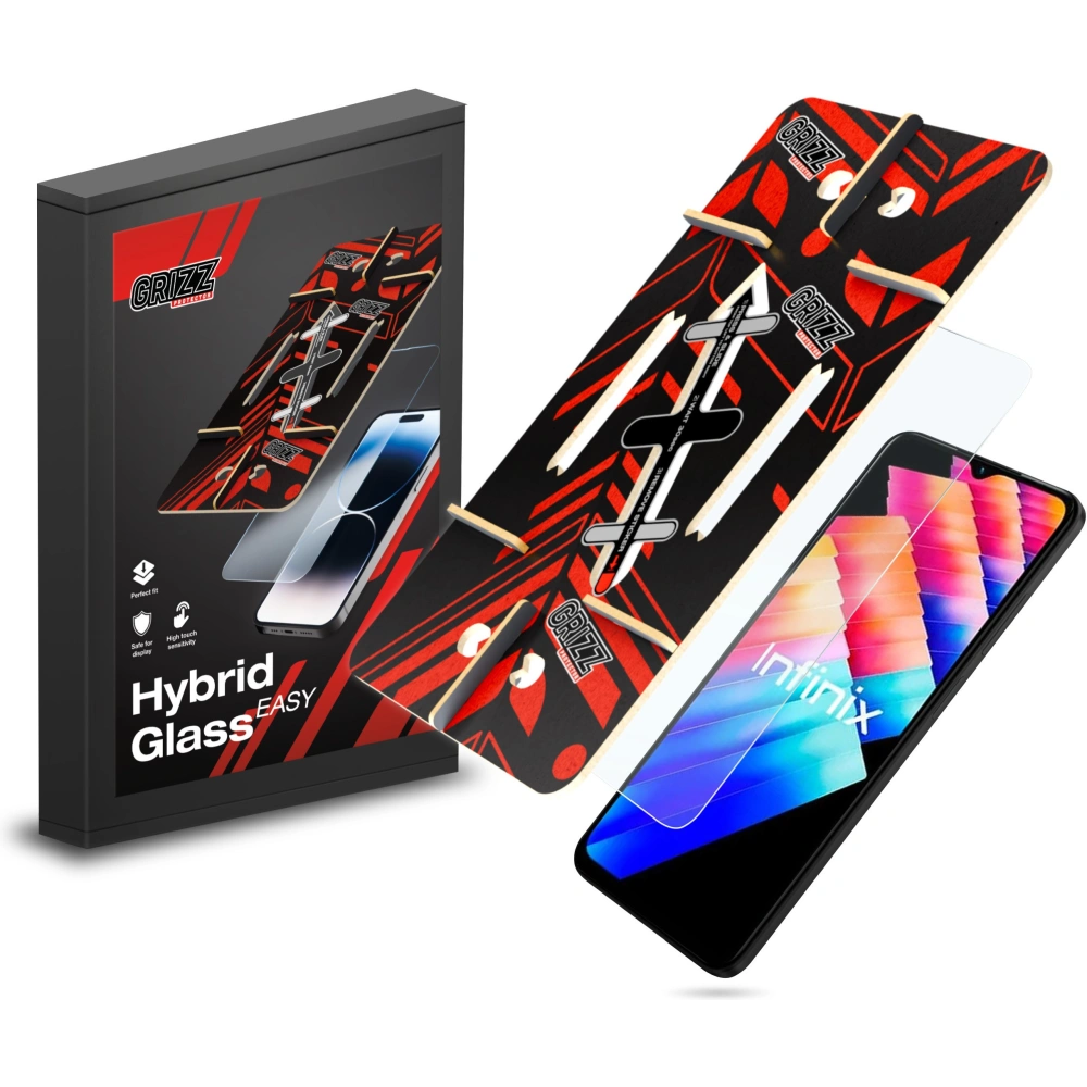 Hurtownia GSM - Hybrylové sklo GrizzGlass HybridGlass Easy pro Infinix Hot 30i - GRZ10008 - {ean13} - Hurt