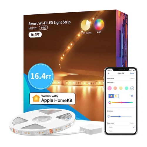 Inteligentna taśma LED RGBWW Meross MSL320 Wi-Fi 5m (Homekit)
