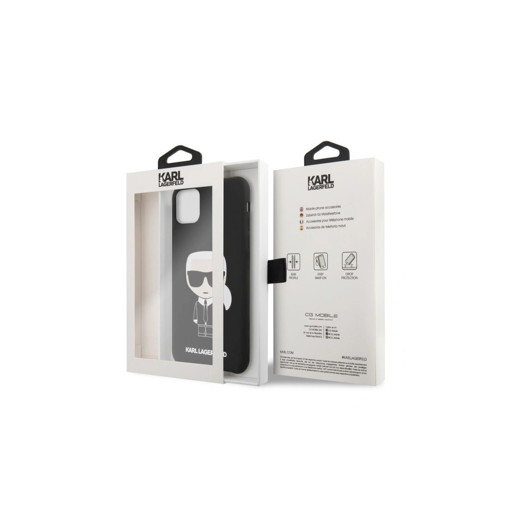 Hurtownia GSM - Karl Lagerfeld KLHCN65SLFKBK iPhone 11 Pro Max hardcase czarny/black Silicone Iconic - KLD181BLK - {ean13} - Hurt