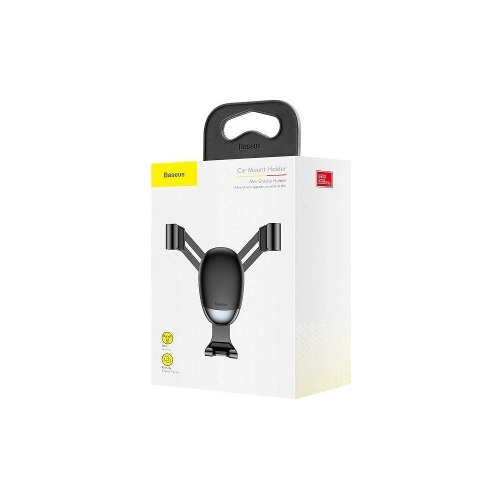Wholesale Baseus Gravity Aluminium Air Vent Car Mount Black - BSU674BLK - {ean13} - Hurt