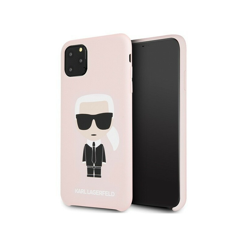 Hurtownia Karl Lagerfeld - 3700740461112 - KLD182PNK - Karl Lagerfeld KLHCN65SLFKPI iPhone 11 Pro Max hardcase jasnoróżowy/light pink Silicone Iconic - B2B homescreen