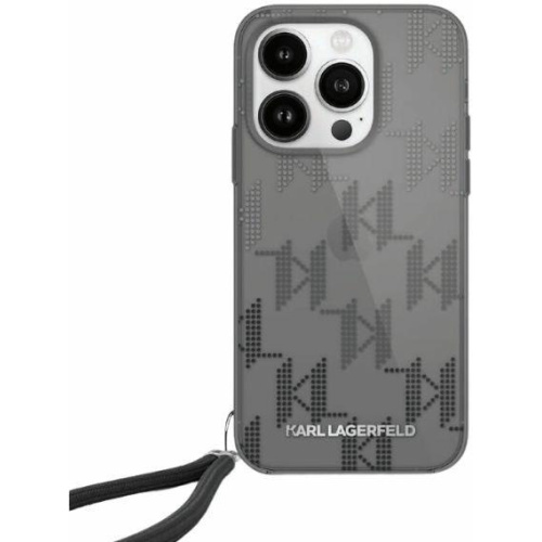Hurtownia Karl Lagerfeld - 3666339258269 - KLD1994 - Etui Karl Lagerfeld KLHCP15LHKDPNSK Apple iPhone 15 Pro hardcase IML Mono KL Pattern & Cord czarny/black - B2B homescreen