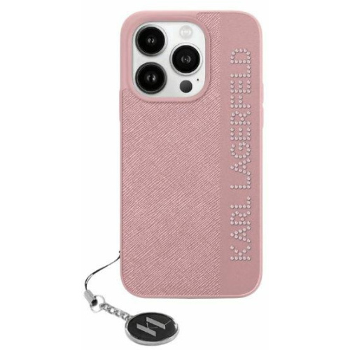 Hurtownia Karl Lagerfeld - 3666339258122 - KLD1998 - Etui Karl Lagerfeld KLHCP15LPSAKDGCP Apple iPhone 15 Pro hardcase Saffiano Rhinestones & Charm różowy/pink - B2B homescreen