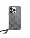 Etui Karl Lagerfeld KLHCP15SHKDPNSK Apple iPhone 15 / 14 / 13 keményházas IML Mono KL Minta & Kábel fekete/black