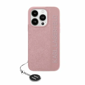 Hurtownia GSM - Case Karl Lagerfeld KLHCP15SPSAKDGCP Apple iPhone 15 / 14 / 13 Hardcase Saffiano Strass & Charm rosa/pink - KLD2003 - {ean13} - Hurt