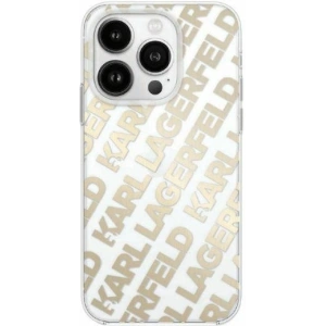 Wholesale Karl Lagerfeld KLHCP15XHKFOEMD Apple iPhone 15 Pro Max hardcase IML Fullover Logo gold - KLD2005 - {ean13} - Hurt