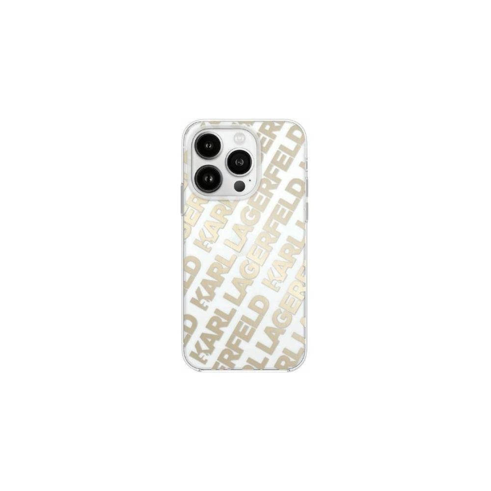 Wholesale Karl Lagerfeld KLHCP15XHKFOEMD Apple iPhone 15 Pro Max hardcase IML Fullover Logo gold - KLD2005 - {ean13} - Hurt