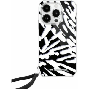 Hurtownia GSM - Case Karl Lagerfeld KLHCP15XHZBPKCCK Apple iPhone 15 Pro Max Hardcase IML Zebra-Muster & Schnur schwarz/black - KLD2006 - {ean13} - Hurt