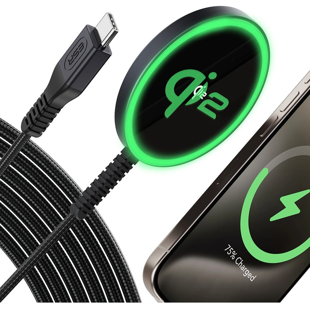 Wholesale ESR HaloLock QI2 Mini Magnetic wireless charger MagSafe 15W black - ESR806 - {ean13} - Hurt