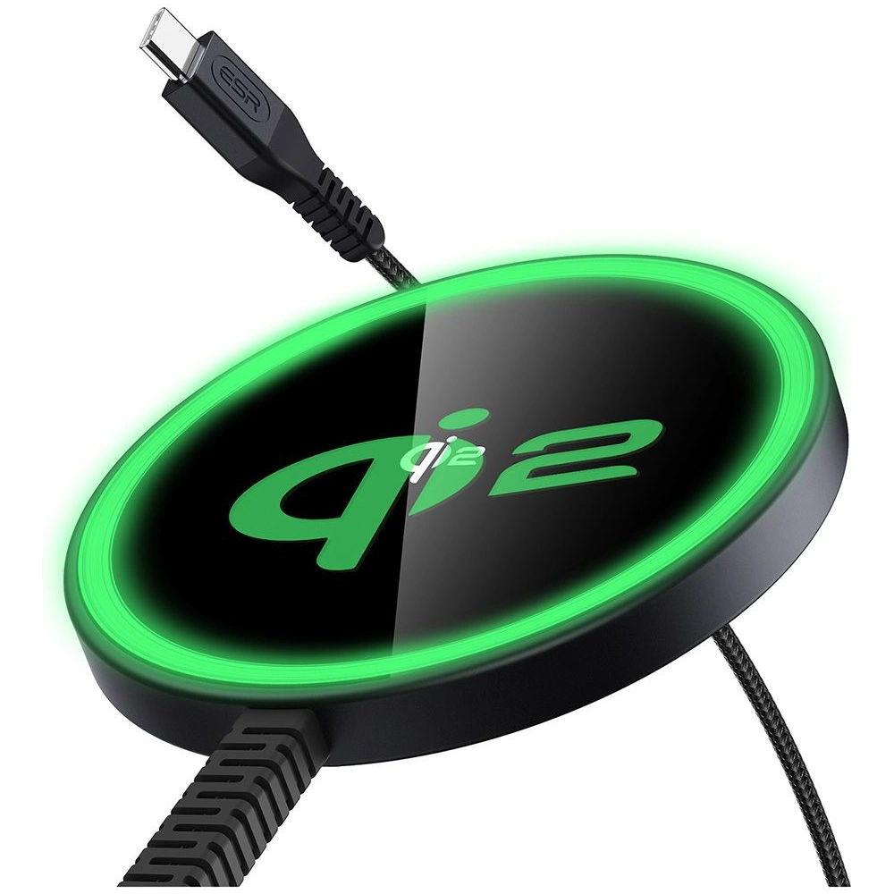 Wholesale ESR HaloLock QI2 Mini Magnetic wireless charger MagSafe 15W black - ESR806 - {ean13} - Hurt