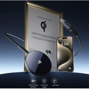 Wholesale ESR HaloLock QI2 Mini Magnetic wireless charger MagSafe 15W black - ESR806 - {ean13} - Hurt