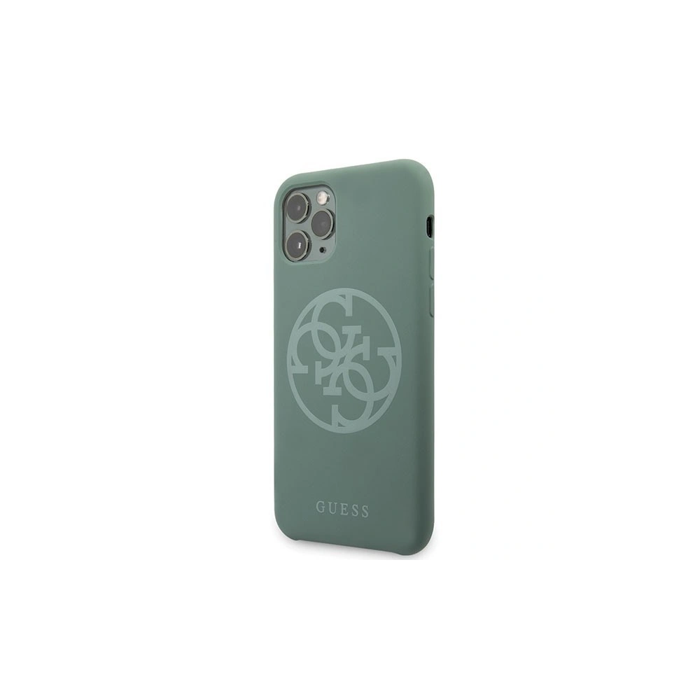 Hurtownia GSM - Etui Guess GUHCN65LS4GKA Apple iPhone 11 Pro Max khaki hard case Silicone 4G Tone On Tone - GUE271KHA - {ean13} - Hurt