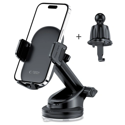 Uchwyt samochodowy do kratki / na szybę / na kokpit Tech-Protect V7 Universal Dashboard & Vent Car Mount Black