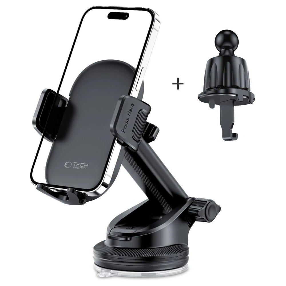 Hurtownia GSM - Auto-Halterung für Lüftungsgitter / für die Windschutzscheibe / für das Armaturenbrett Tech-Protect V7 Universelle Dashboard- & Lüftungshalterung Schwarz - THP2825 - {ean13} - Hurt