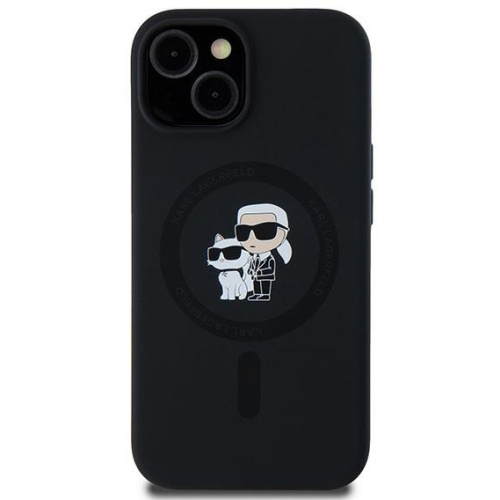 Karl Lagerfeld Distributor - 3666339253943 - KLD2010 - Karl Lagerfeld KLHMN61SCMKCRHK Apple iPhone 11 / XR hardcase Silicone Karl & Choupette MagSafe black - B2B homescreen