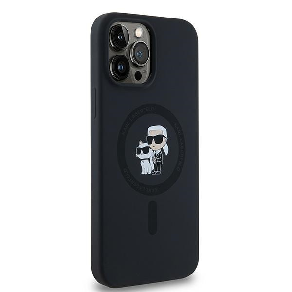 Kryt Karl Lagerfeld KLHMP13LSCMKCRHK Apple iPhone 13 / 13 Pro hardcase Silicone Karl & Choupette MagSafe black